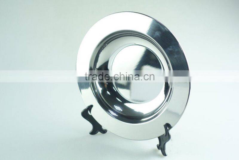 round plate stainless steel buffet trays with multi size