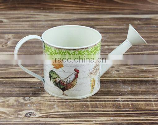 2015 paper decal watering can flower pot made in china wholesale