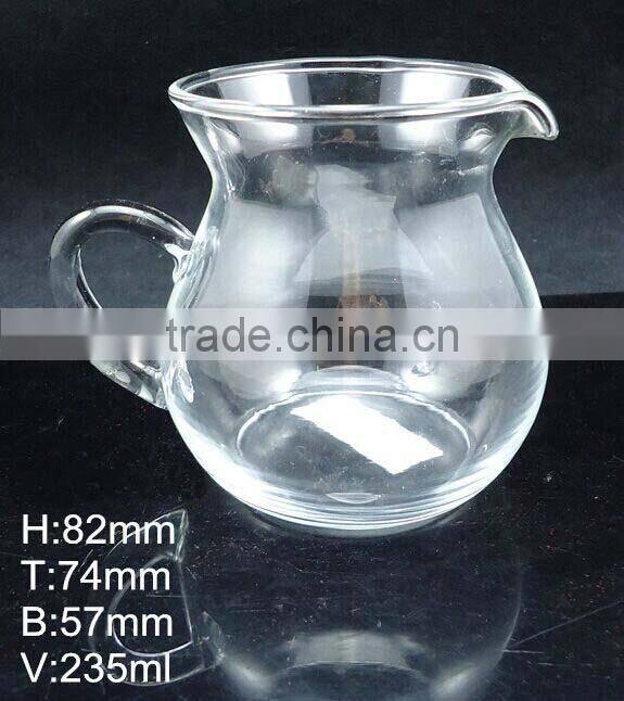 high quality glass milk jug glass pitcher 235ml