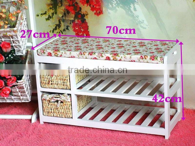 Wooden chair shoe racks for home
