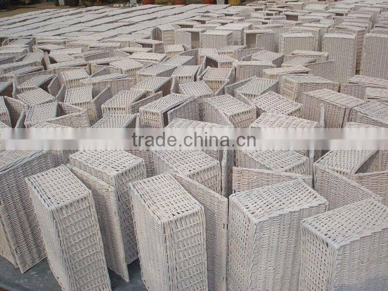 square bulk wicker basket with hamper for home storage