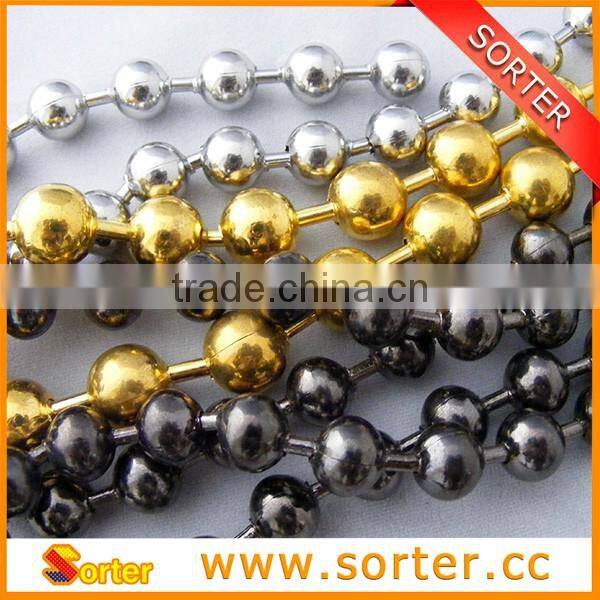 Manufacturer For Nickel Stainless steel Steel Brass Metal Beaded Ball Chain For Wholesale