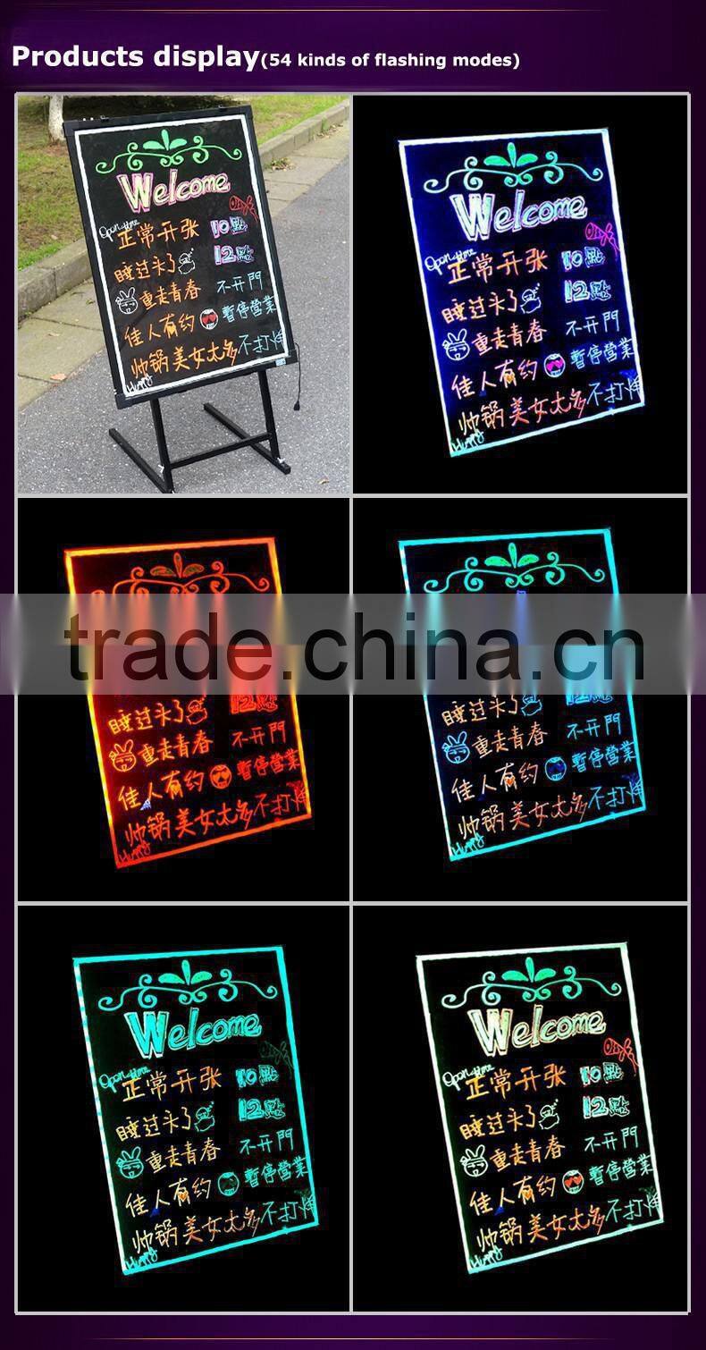 Acrylic LED light display advertising board / color changing LED magic writing board