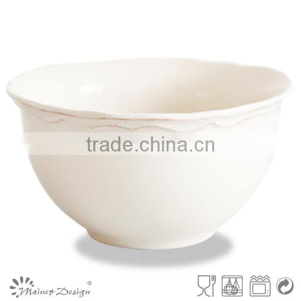 ceramic white cheap hotel used rice bowl