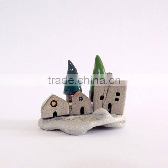 Clay sculpture art and collectibles , Ceramic artwork Contemporary art Christmas village