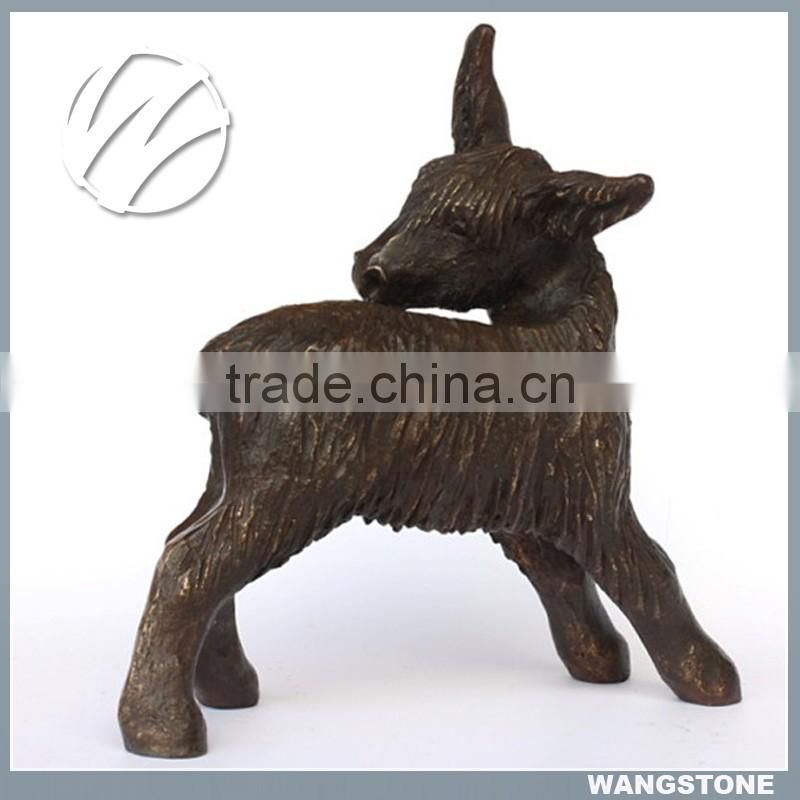 Modern Bronze Sculpture Abstract Shape Interior Decor