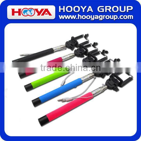 2015 New Version Free Charging Monopod Selfie Stick Wired Cable Control Selfie Stick Selfie Handheld Stick Monopod