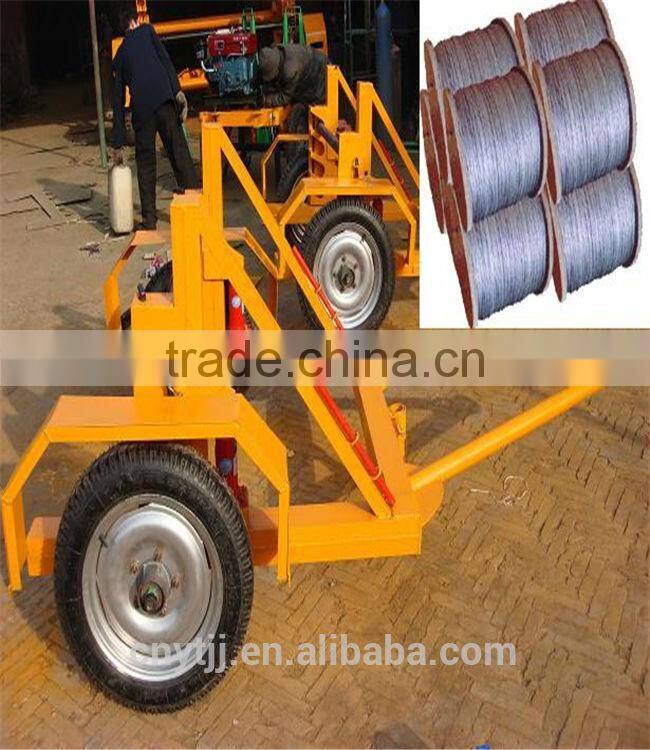 cable drum trailer,Mechanical hand operated loading winch