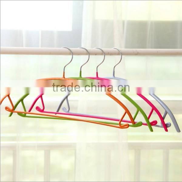 OEM plastic hanger for summer coat/wholesale plastic hanger with metal hook/custom cheap hanger with metal hook
