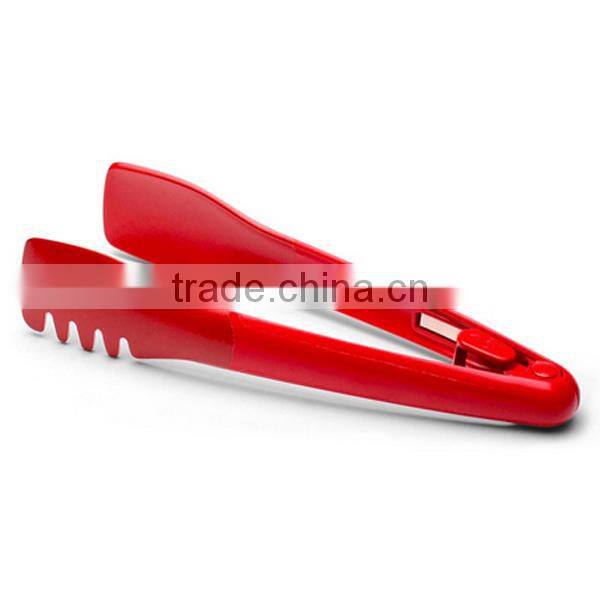 Custom plastic Handy - Locking Tongs manufacturer,plastic Red Kitchen to Table 10-inch Red Tongs