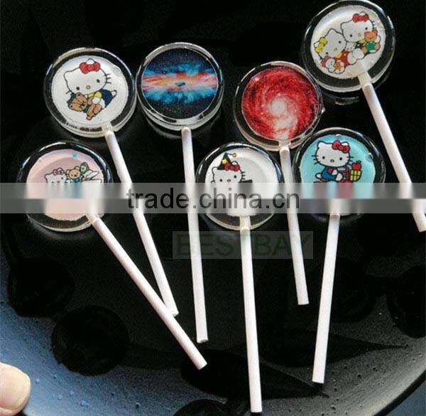 Colorful pattern food paper sticks,chocolate cake lollipop stick