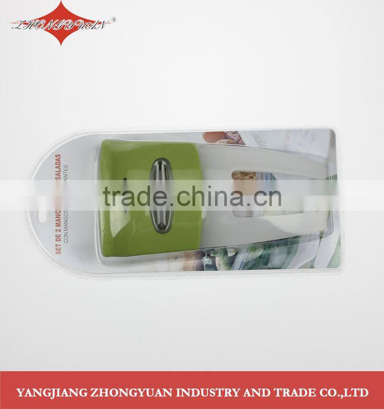 New design high quality 2pcs set of plastic salad mixing tools salad fork