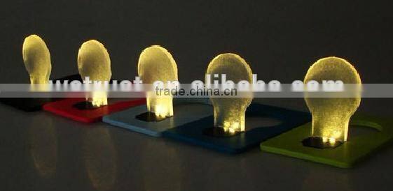 Mini Pocket LED Bulb Card Light Outdoor Camping Night Lamp Purse Light