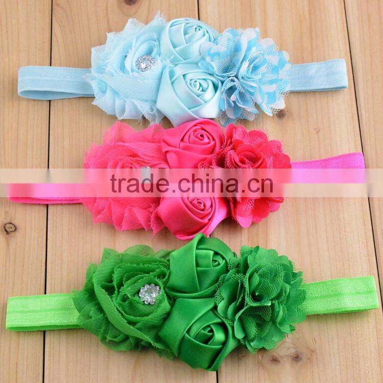 2015 Lastest Nice Baby Girl Flower Headband Baby Headband Wholesale Daisy Flower Crown Elastic Headband