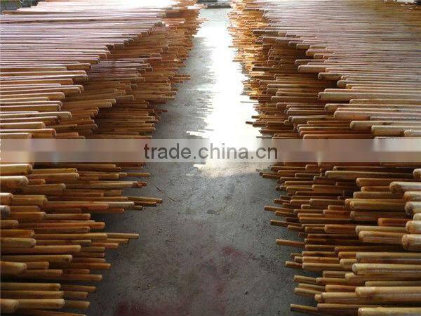 plastic covered wooden broom handle with small cap