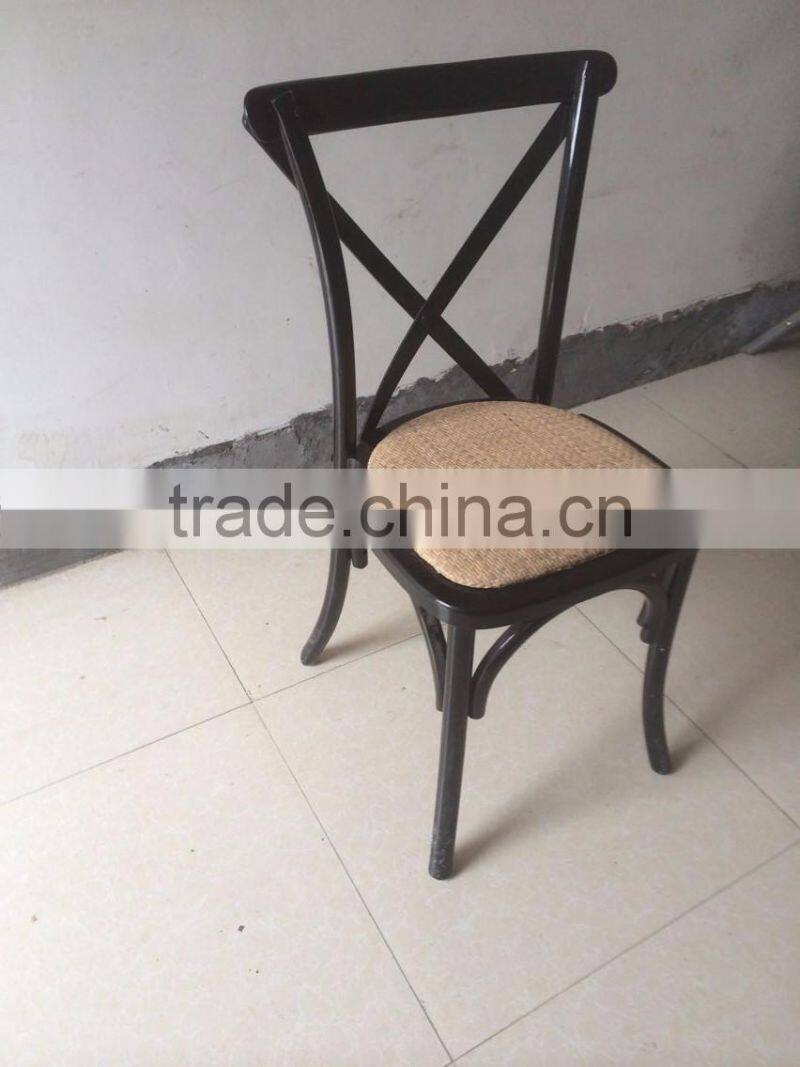 Wood Type and Dining Chair Solid wood stacking cross back chair