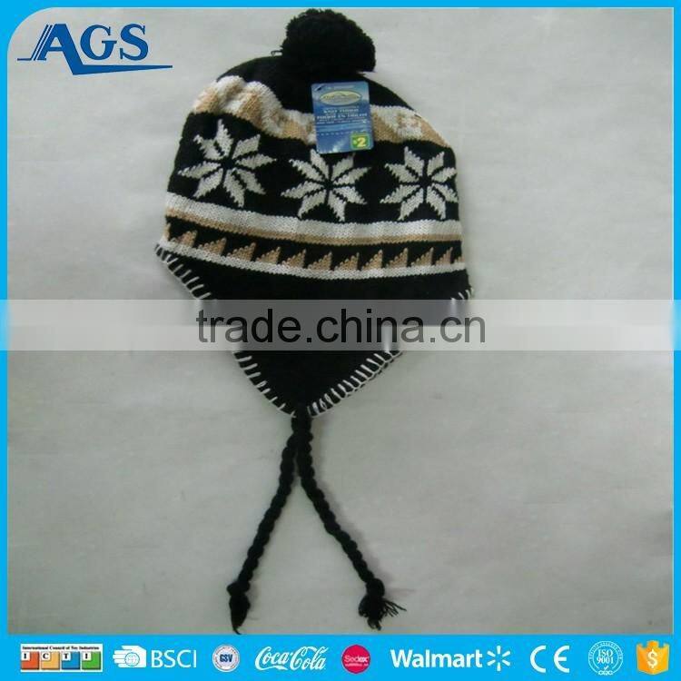 Girl Winter winter hat knitted beanies with String available in various design