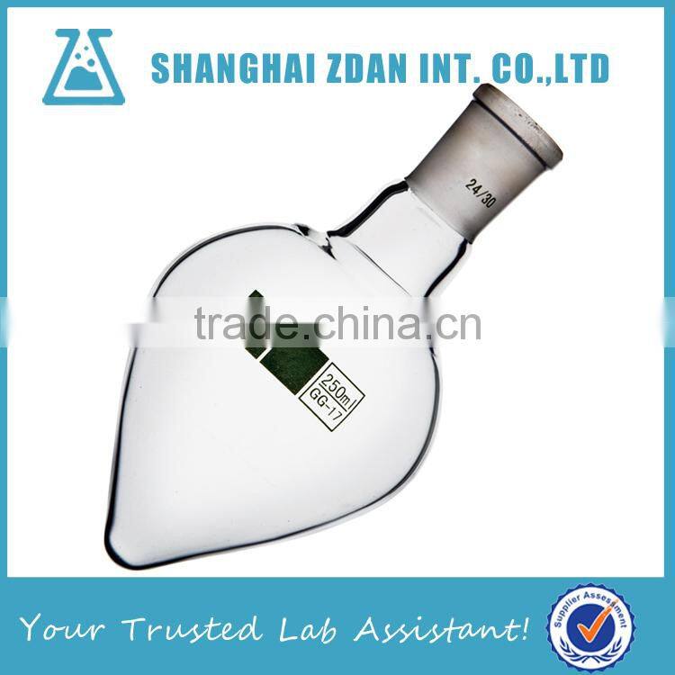 Scientific Glassware Borosilicate Glass Pear Shape Flasks,Heavy Wall,Single Neck
