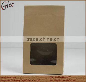 Stand up Brown Kraft window paper bags for food