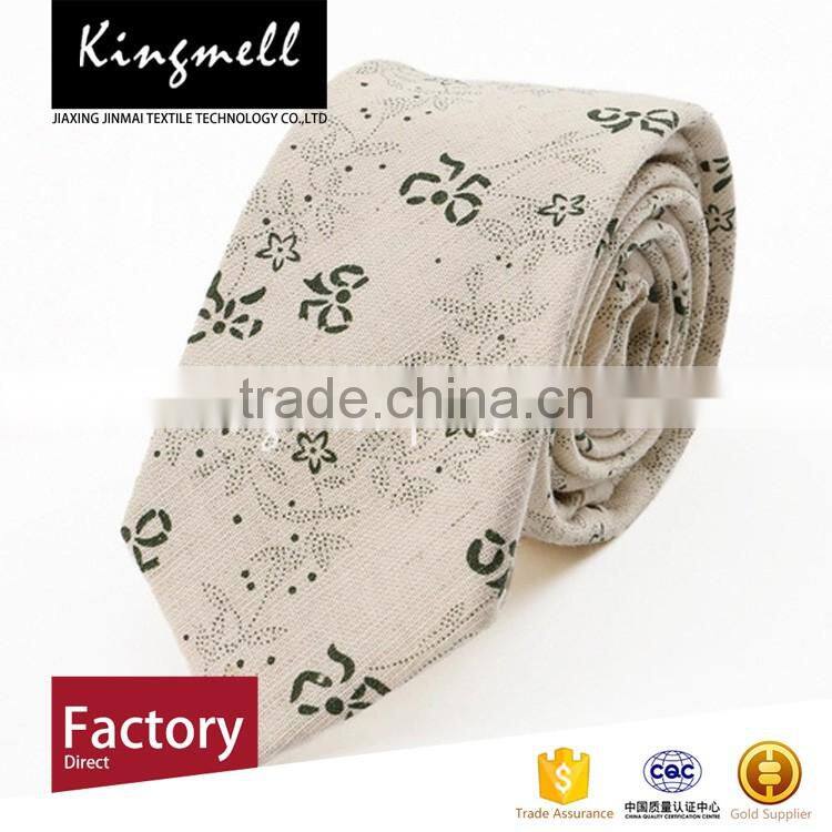 Digital printing flowers custom-made cotton men's ties