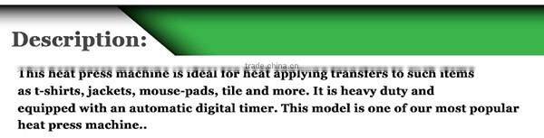 Most popular sublimation manual flat heat press machine 15x15