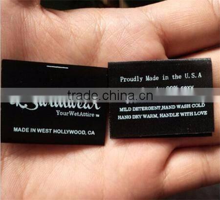 2017 custom high quality satin damask printed labels