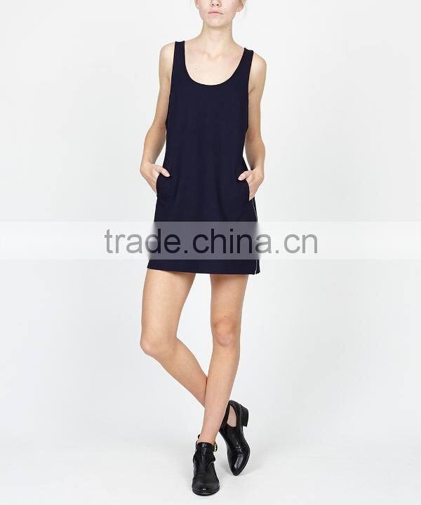 Custom Navy cute pinafore dress for women