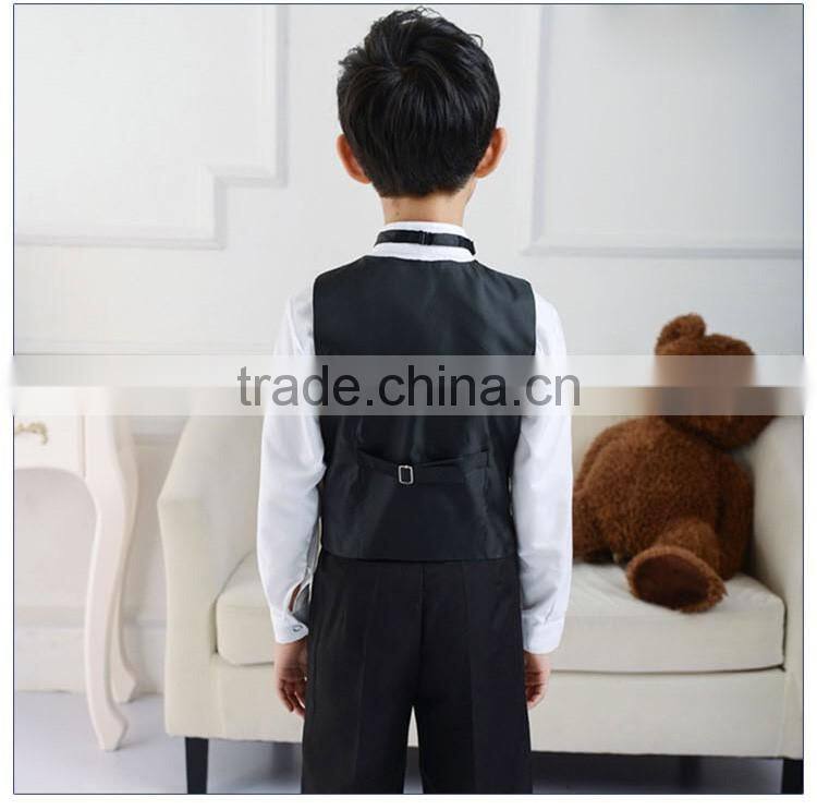 Fashion New Style Black Boys Waistcoat Sets Suit