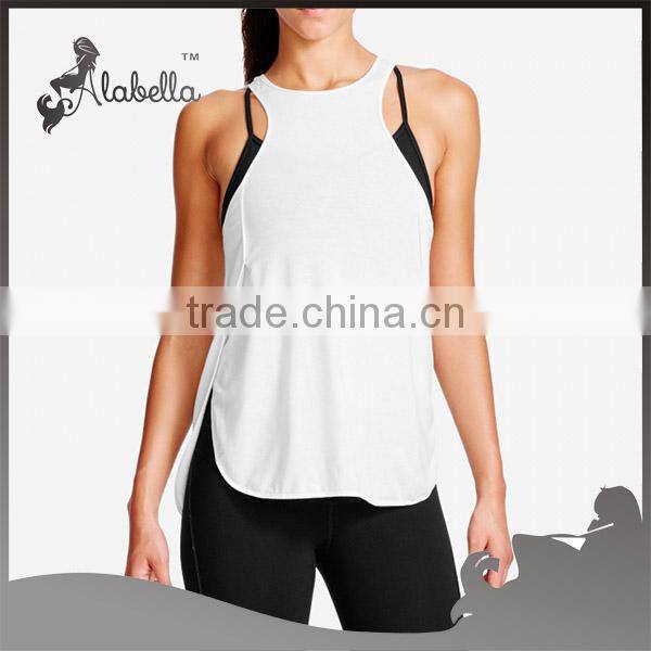 Breathable compression fabric for solid color tank top blank top wholesale