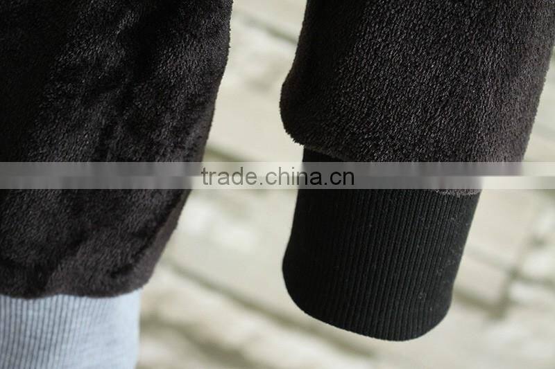 Woman girl sweater fleece inside topsfleece inside cute ear rabbit pattern brand china OEM whoesale is OK