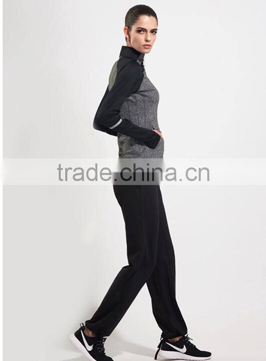 Wholesale Seamless Women Half Zip Long Sleeve Shirts