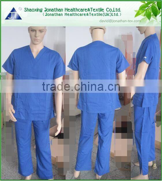 Normal basic V collar scrubs suits medical scrubs uniforms for hospital clinic