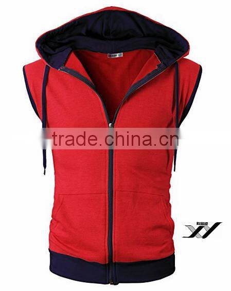 Men simple custom Hoodies sleeveness