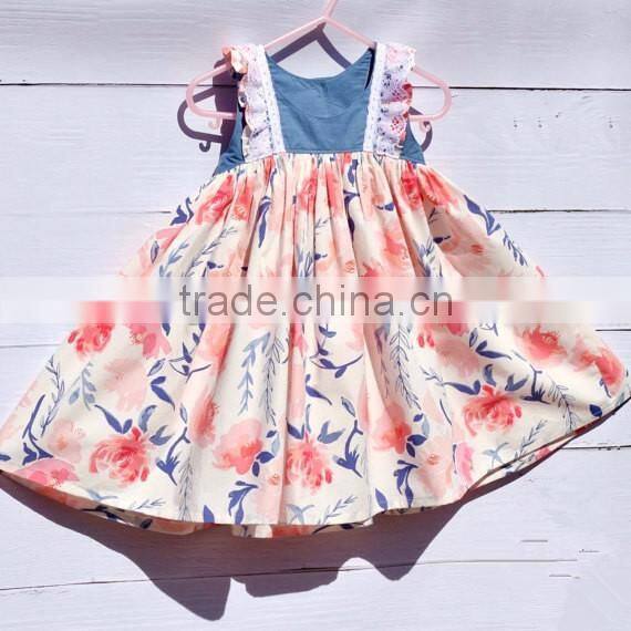 Children Frocks Designs Easter Dress Summer Boutique Girl Clothing Floral Dress