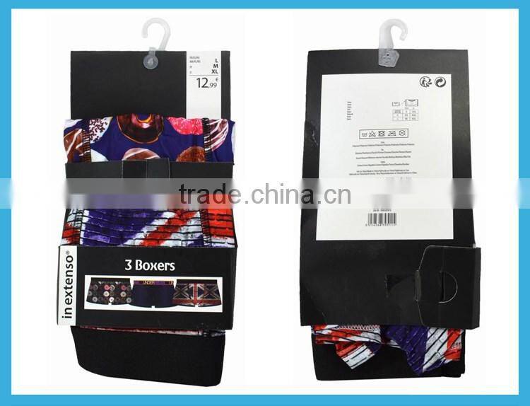 OEM Check Print Man's Underwear Boxer Briefs High Quality Cotton