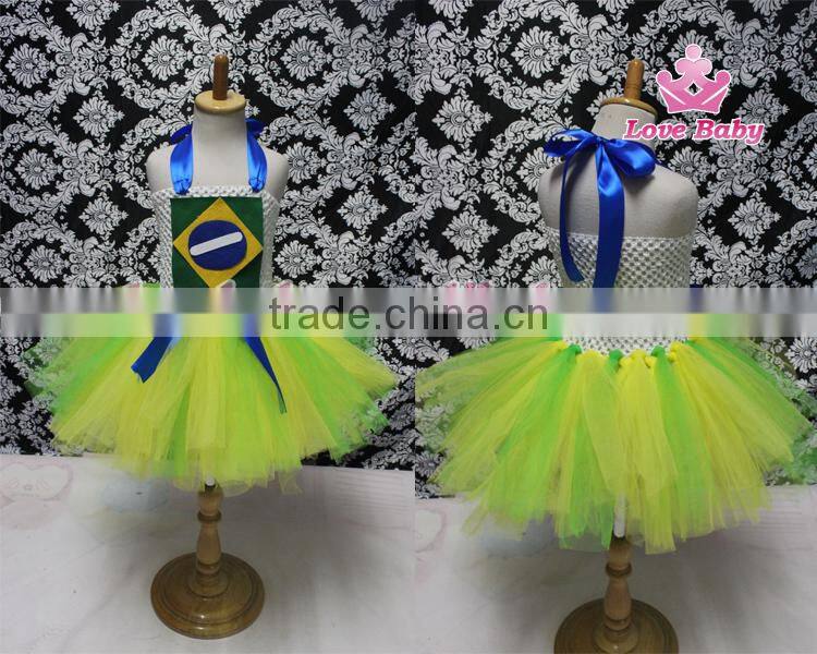 2015 Hot Sale Cotton Baby Girls Princess Tulle Tutu Dress for Girls