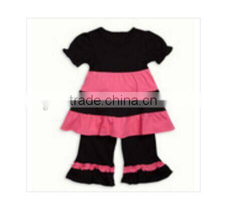 wholesale kids christmas pajamas 100% cotton for American Boutique Green stripes kids pajamas set baby and boy pajamas clothes