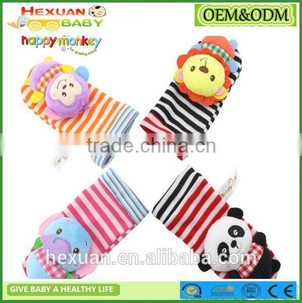 winter thick terry baby rattle socks with matching wrist rattle