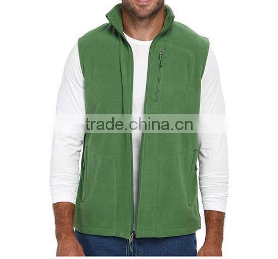 Newest Basic Fit fleece vest secure-zip 100% polyester Micro Fleece popular hottest christmas SPORT VEST for men