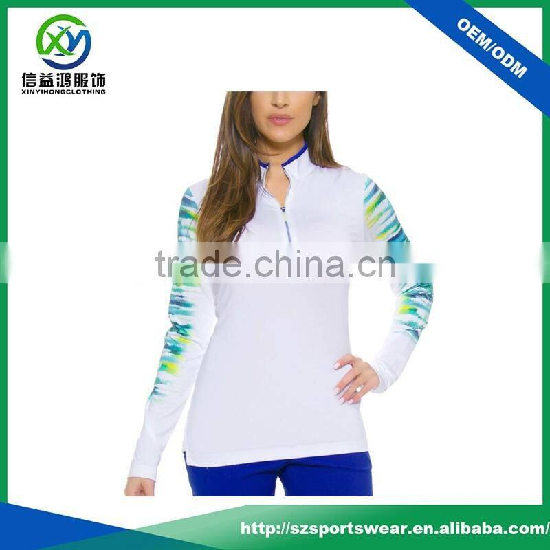 New Style Sublimation Sleeve Side Vents Stretchy 1 4 Zip Pullover Sweatshirt
