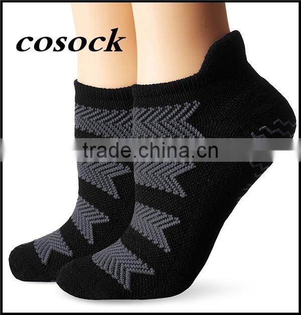 Hollow jacqaurd unisex anti-slip studio no show ankle support yoga pilates socks