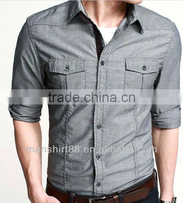 men's slim fit oxord casual shirt for men