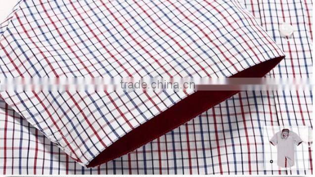 Stylish men t-shirts cheap fancy plaid fabric t- shirt for men