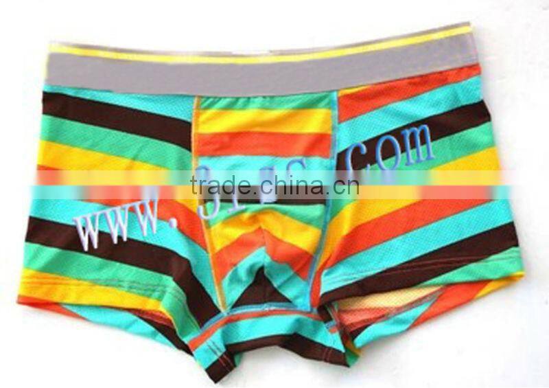 Breathable microfiber mens branded boxers underwear