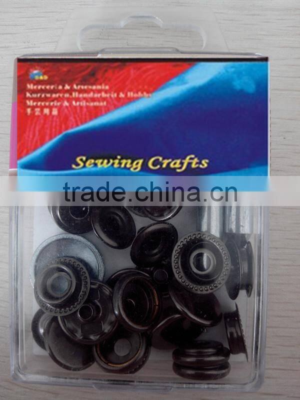 D&D Custom Snap Fasteners Black Plated brass Snap fasteners with tool