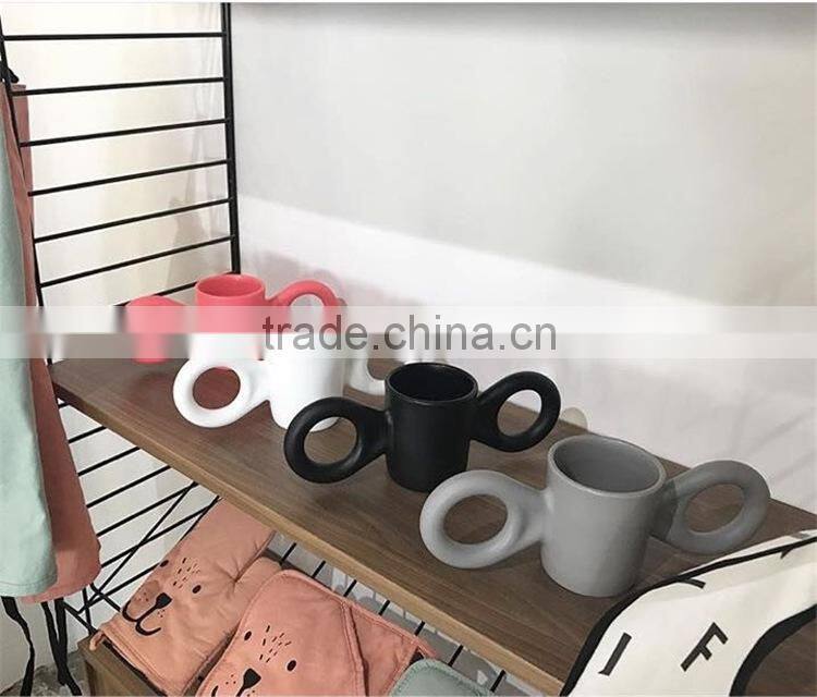 Ins hot sale plastic cup big ear mug candy cups Ins hot style in the Nordic beauty big ear cup children baby baby learn to drink
