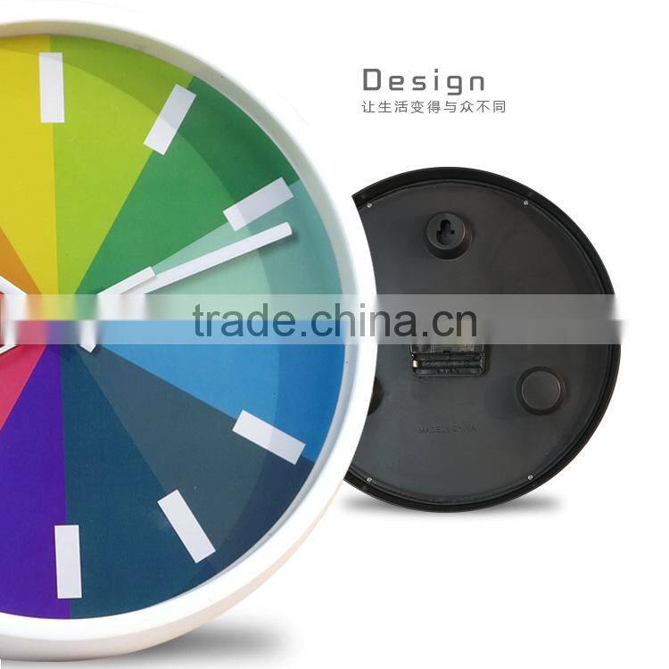 10 inch modern simple decorative rainbow wall clock