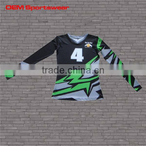 High quality sublimated volleyball uniforms women customized