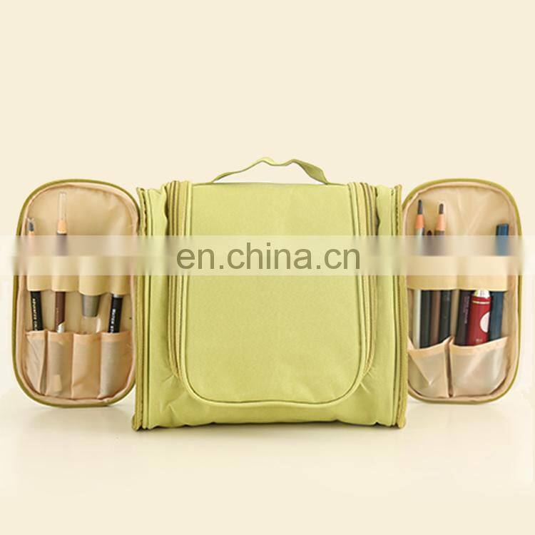 Woman waterproof travel hanging toiletry bag have stock