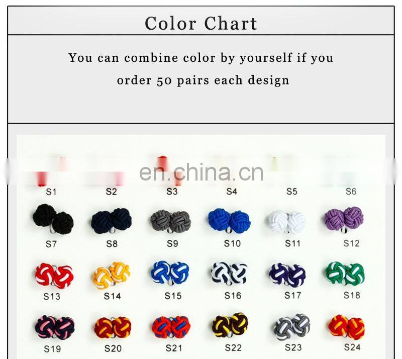 Handmade mens silk knot cufflinks for men
